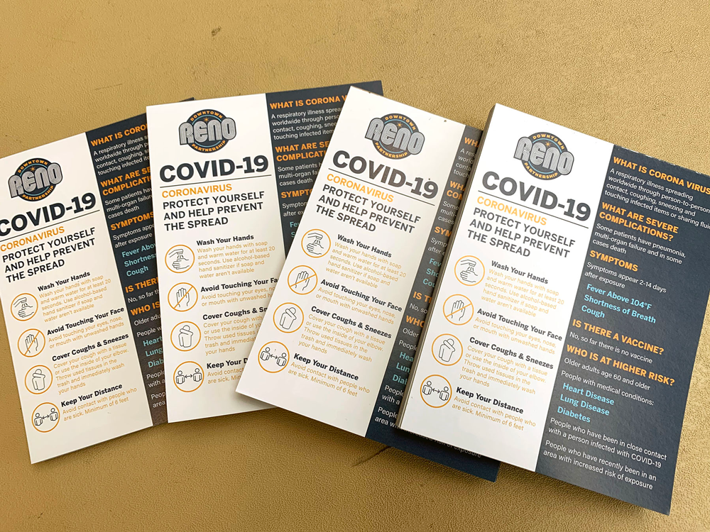Covid 19 informational fliers.