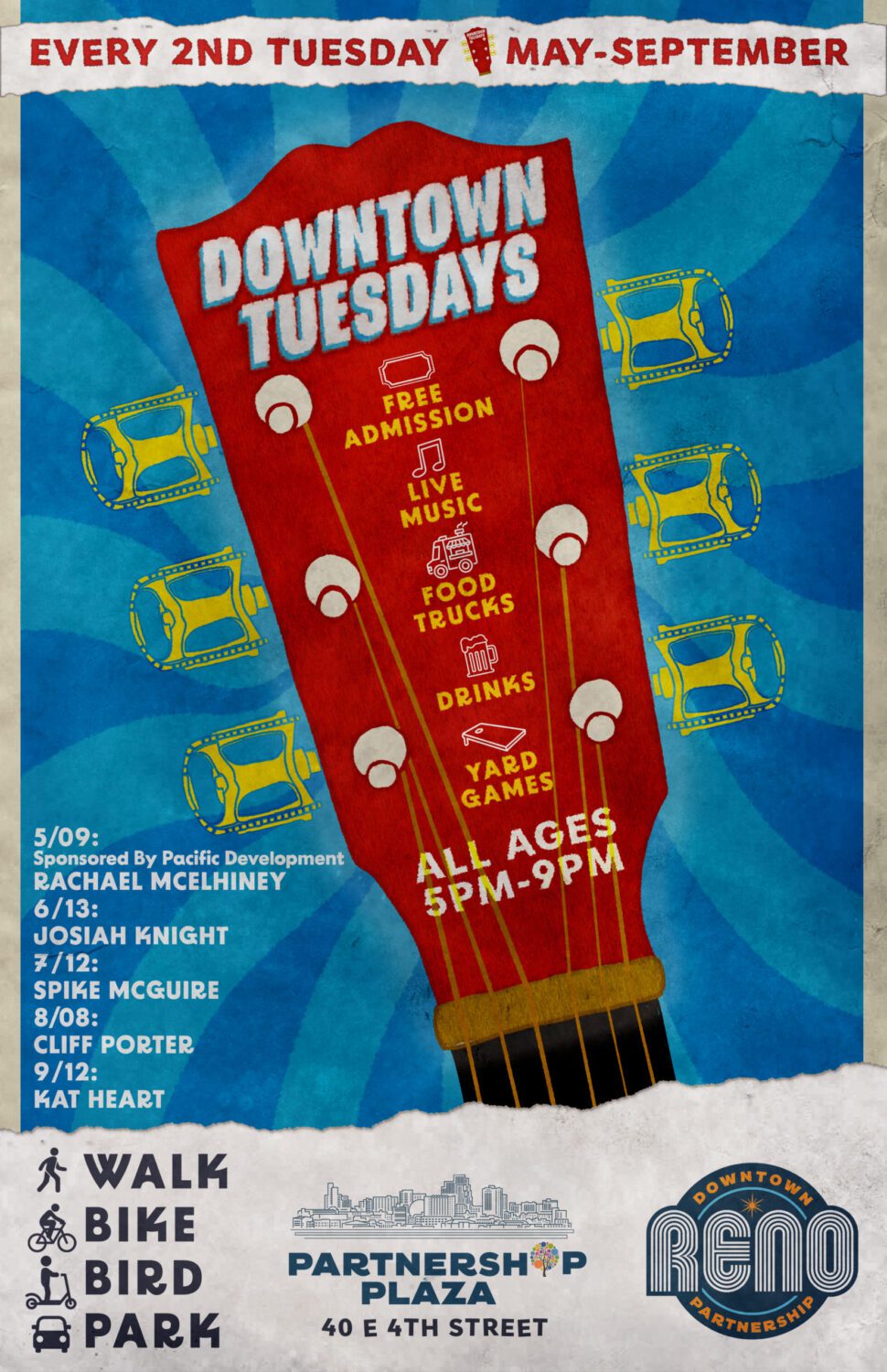 Downtown Tuesdays informational poster.