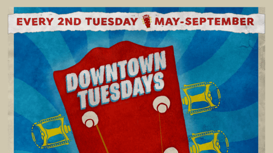 Downtown Tuesdays informational graphic.
