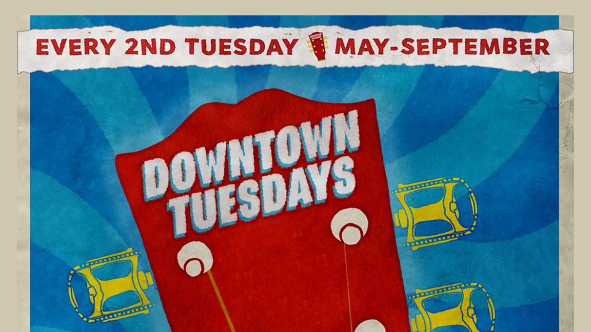 Downtown Tuesdays informational graphic.