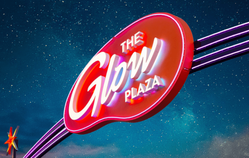 Sign of the J Resort's Glow Plaza.