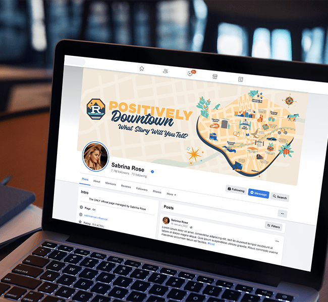 Positively Downtown Social Facebook Cover