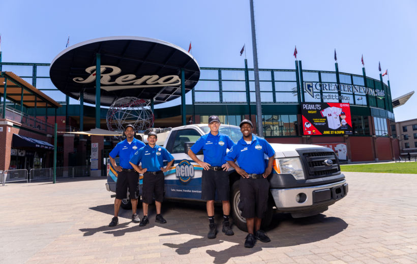 Reno Ambassadors in front of the Greater Nevada Field home of the Reno Aces